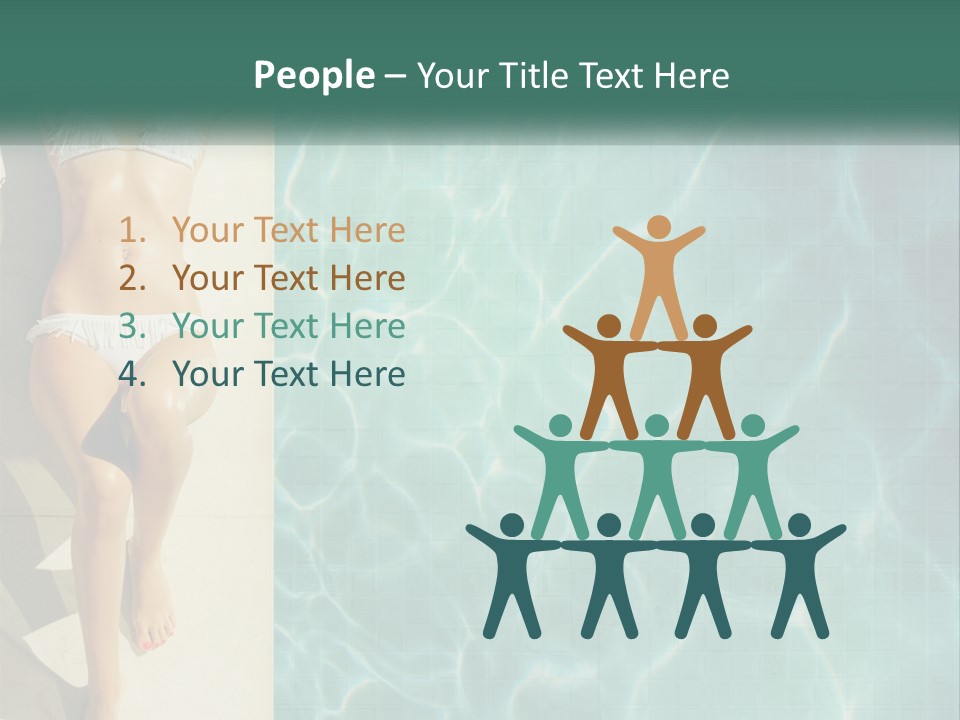 Girl By The Pool PowerPoint Template