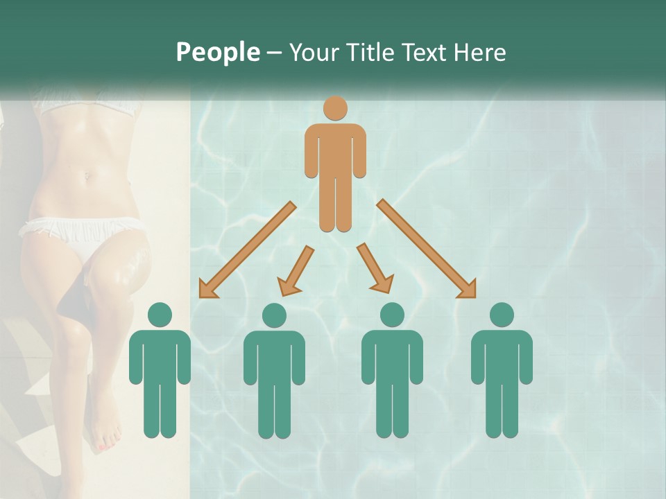 Girl By The Pool PowerPoint Template