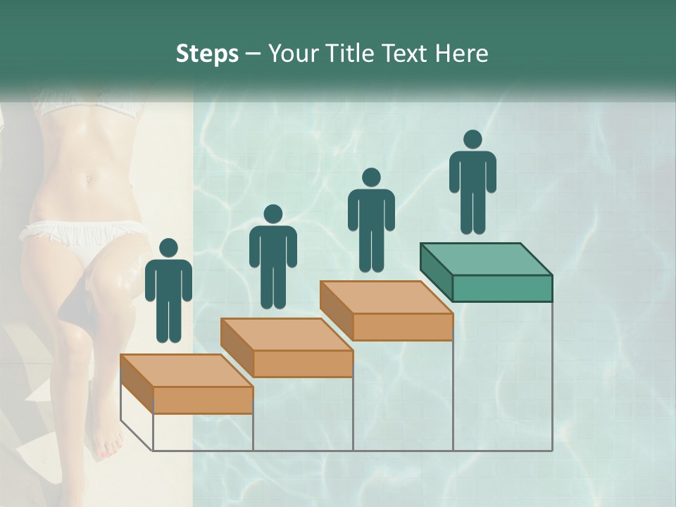 Girl By The Pool PowerPoint Template