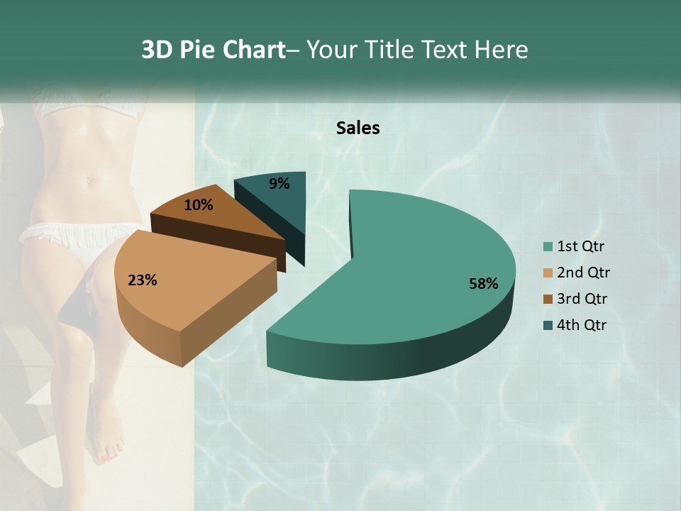 Girl By The Pool PowerPoint Template