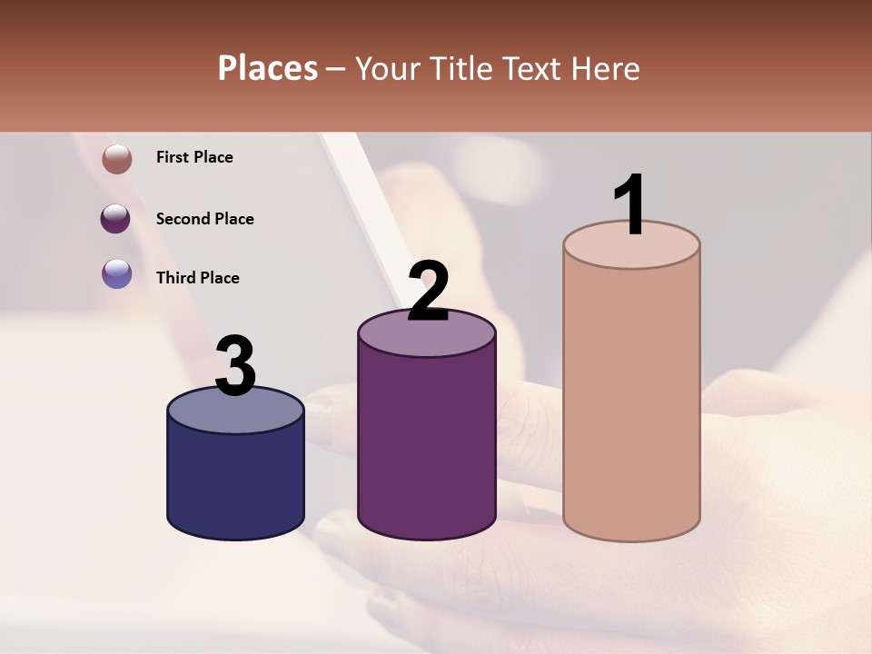 Smartphone In Hands PowerPoint Template