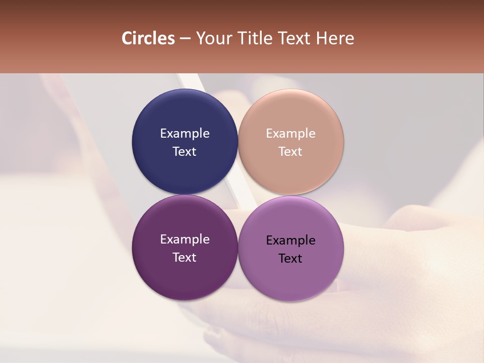 Smartphone In Hands PowerPoint Template