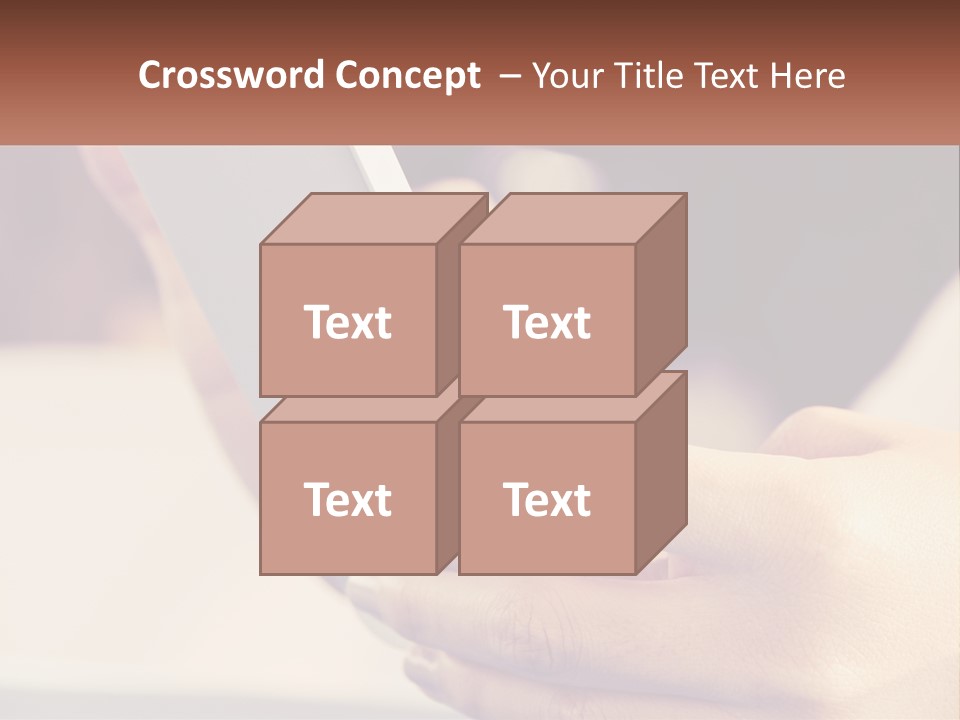 Smartphone In Hands PowerPoint Template