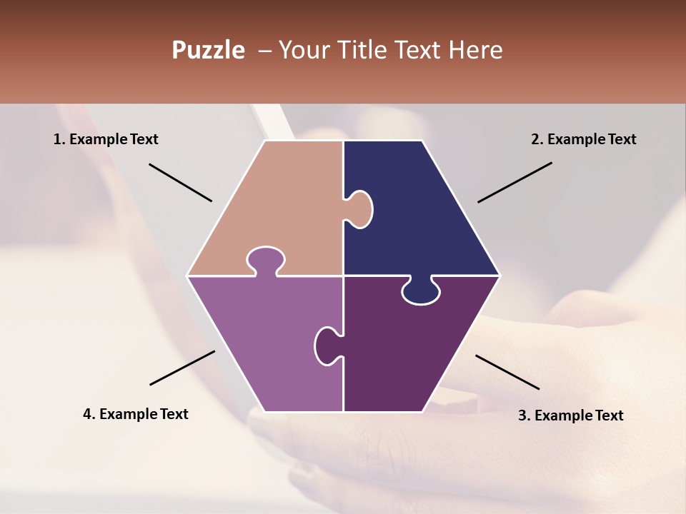 Smartphone In Hands PowerPoint Template