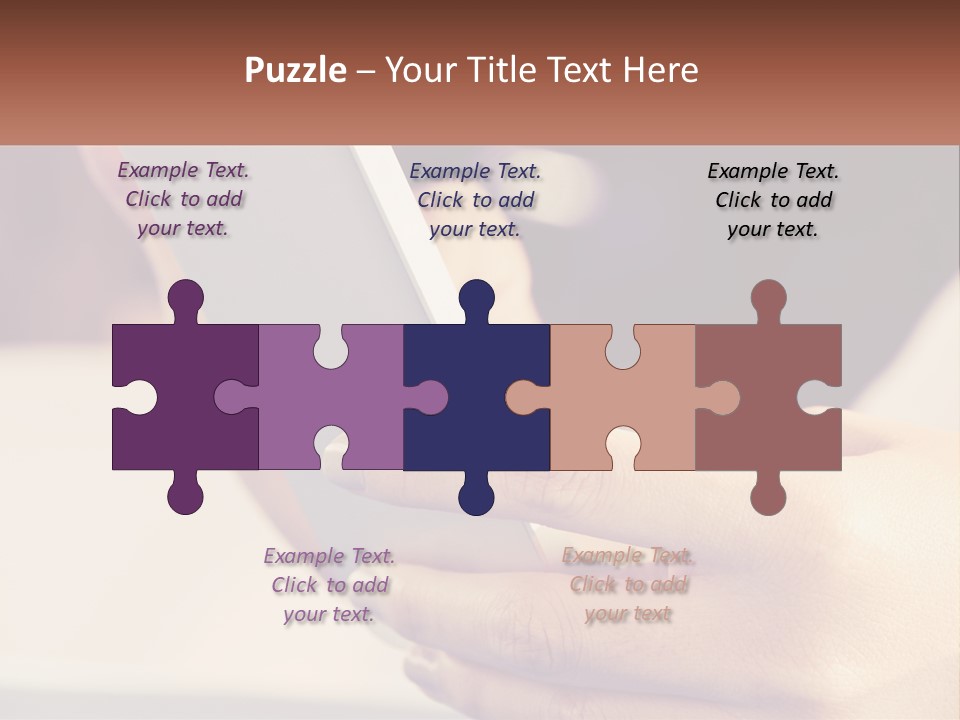 Smartphone In Hands PowerPoint Template