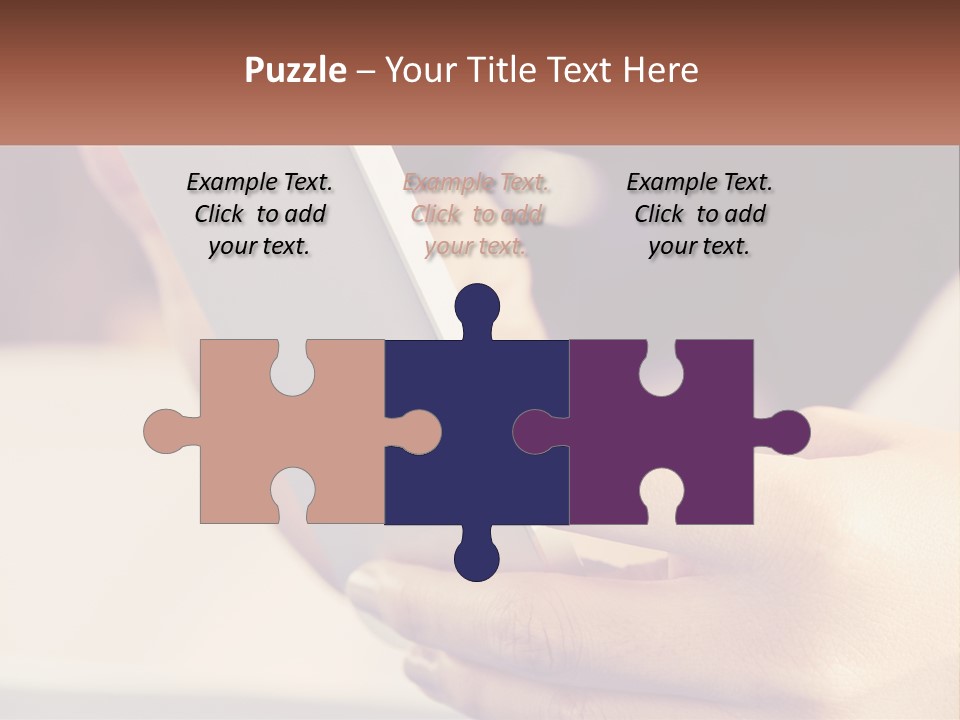 Smartphone In Hands PowerPoint Template