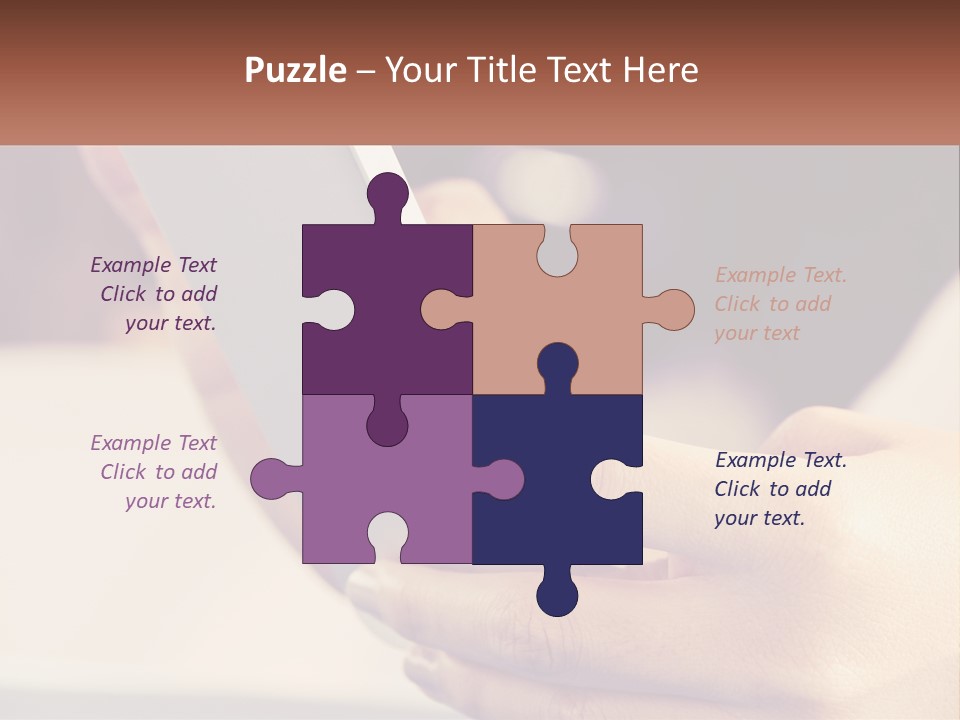 Smartphone In Hands PowerPoint Template