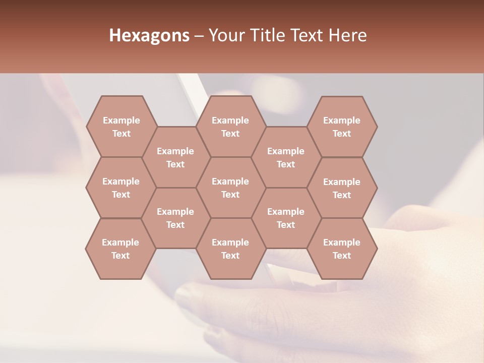 Smartphone In Hands PowerPoint Template