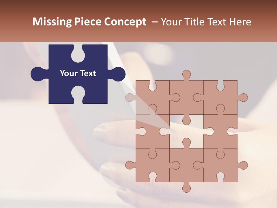 Smartphone In Hands PowerPoint Template