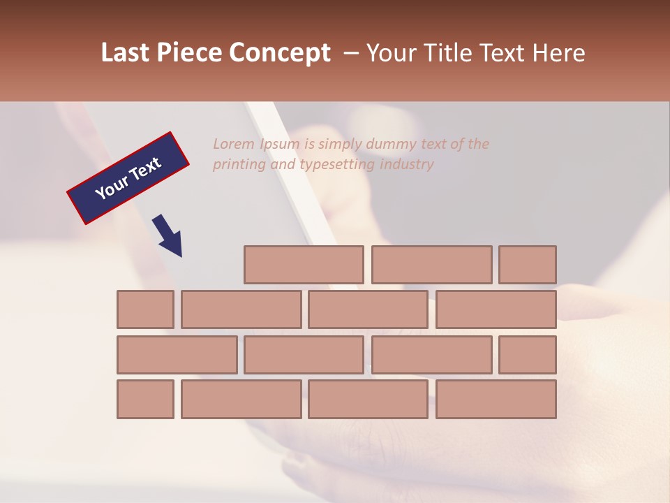 Smartphone In Hands PowerPoint Template