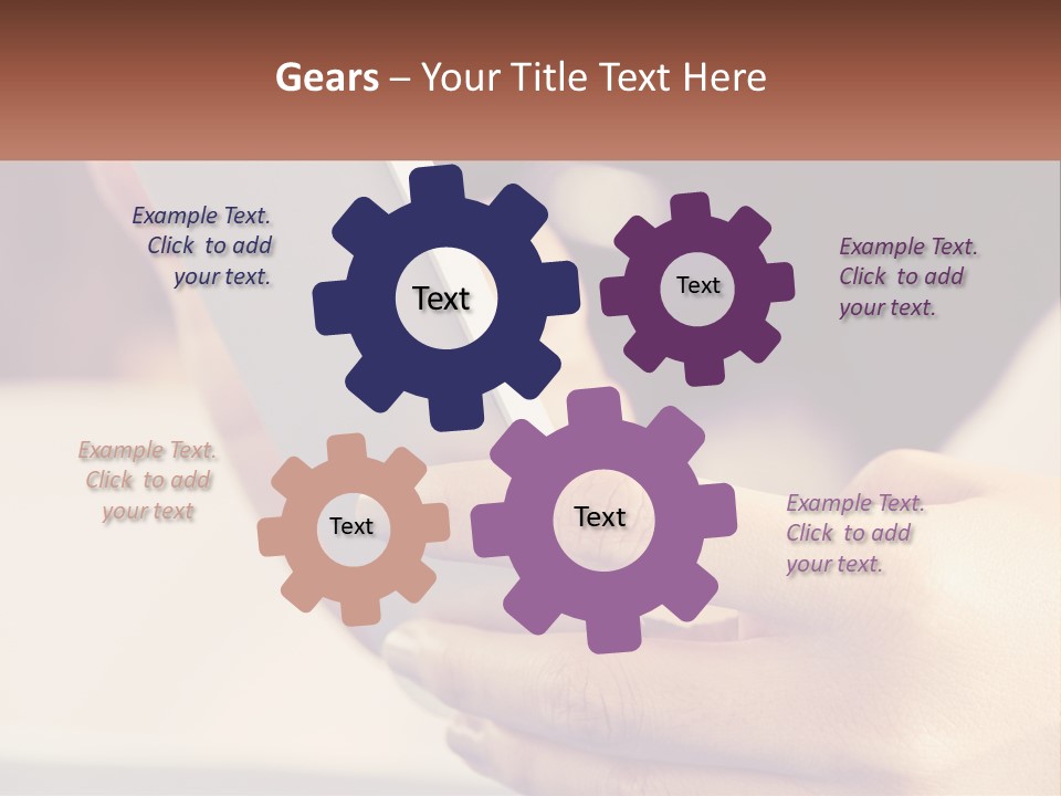 Smartphone In Hands PowerPoint Template