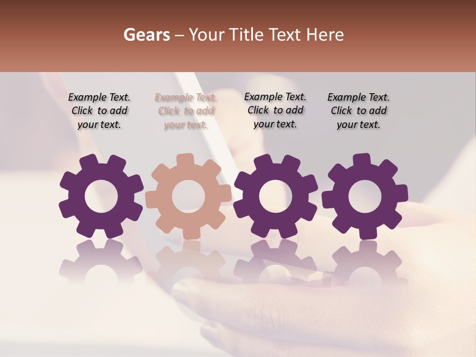 Smartphone In Hands PowerPoint Template