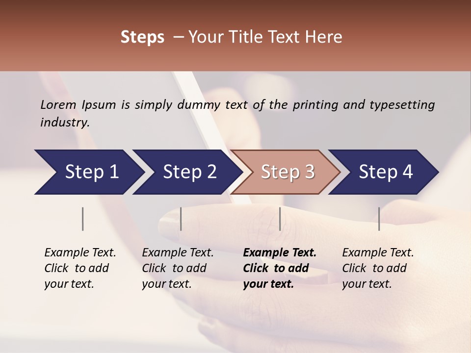 Smartphone In Hands PowerPoint Template