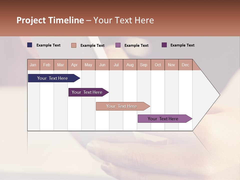 Smartphone In Hands PowerPoint Template