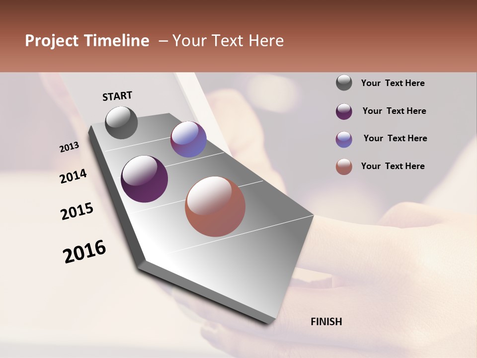 Smartphone In Hands PowerPoint Template