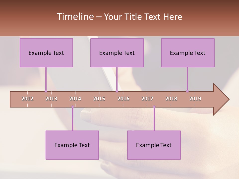 Smartphone In Hands PowerPoint Template