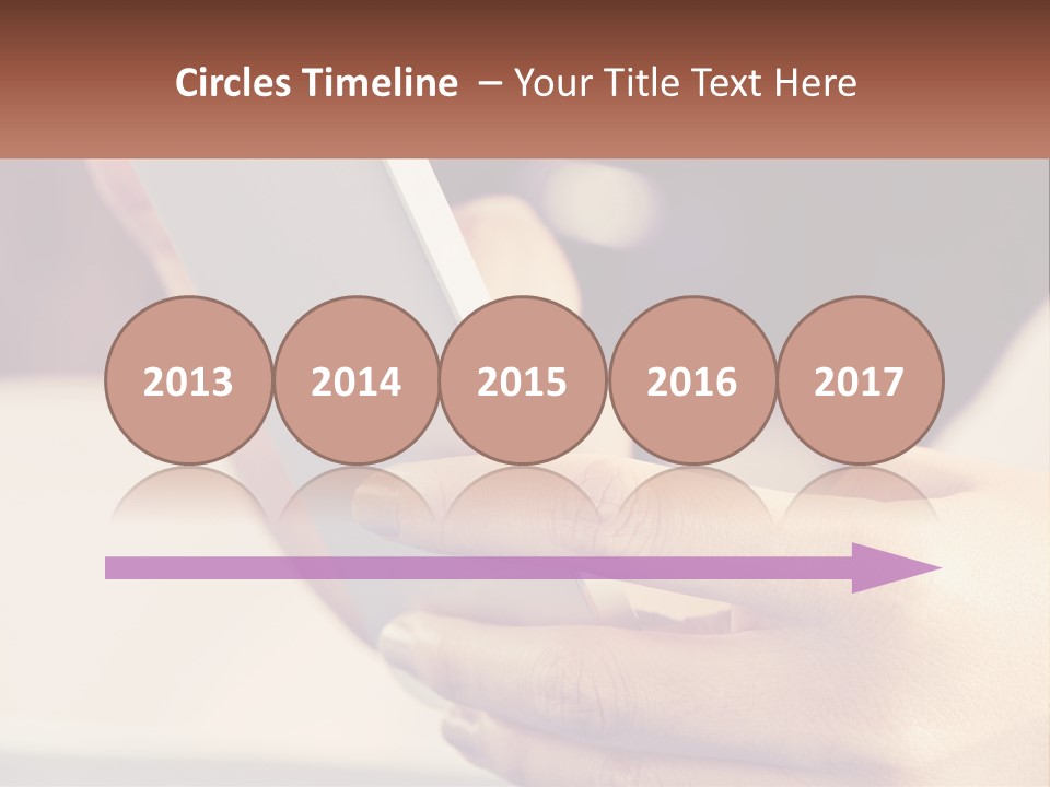 Smartphone In Hands PowerPoint Template