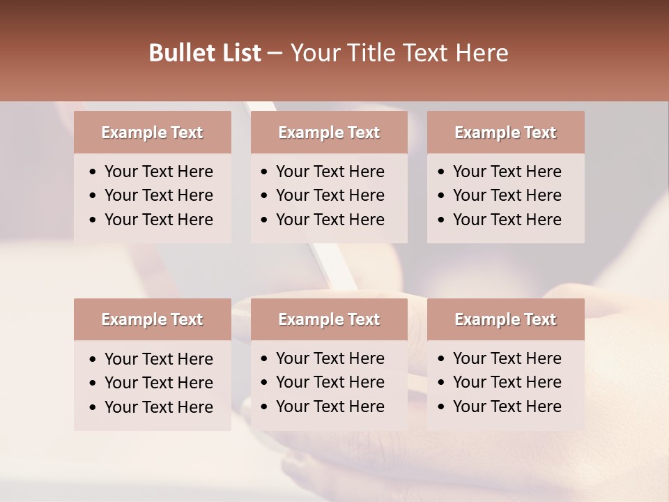 Smartphone In Hands PowerPoint Template