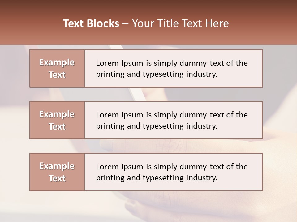 Smartphone In Hands PowerPoint Template