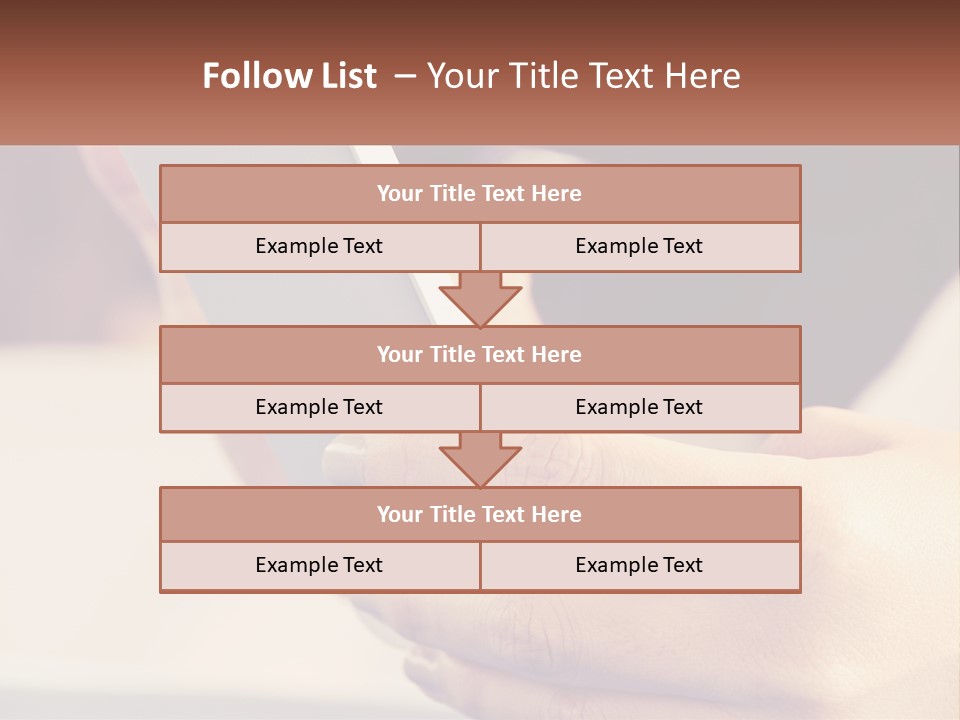 Smartphone In Hands PowerPoint Template