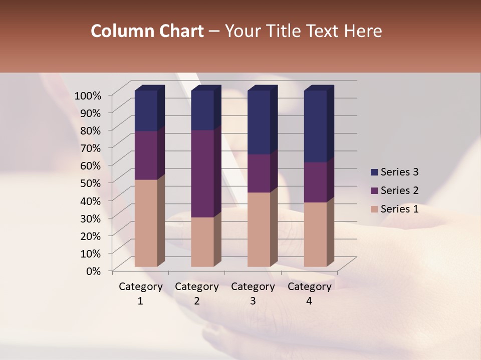 Smartphone In Hands PowerPoint Template
