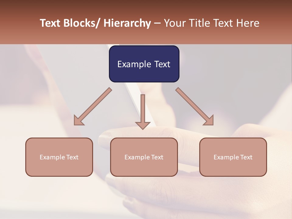 Smartphone In Hands PowerPoint Template