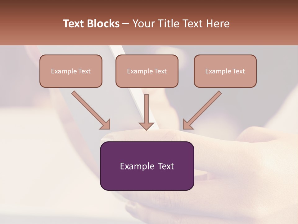 Smartphone In Hands PowerPoint Template