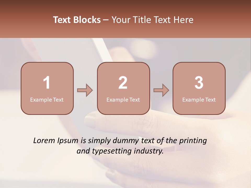 Smartphone In Hands PowerPoint Template