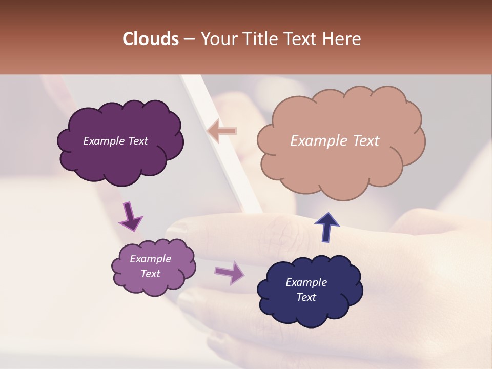 Smartphone In Hands PowerPoint Template