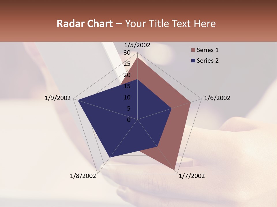 Smartphone In Hands PowerPoint Template