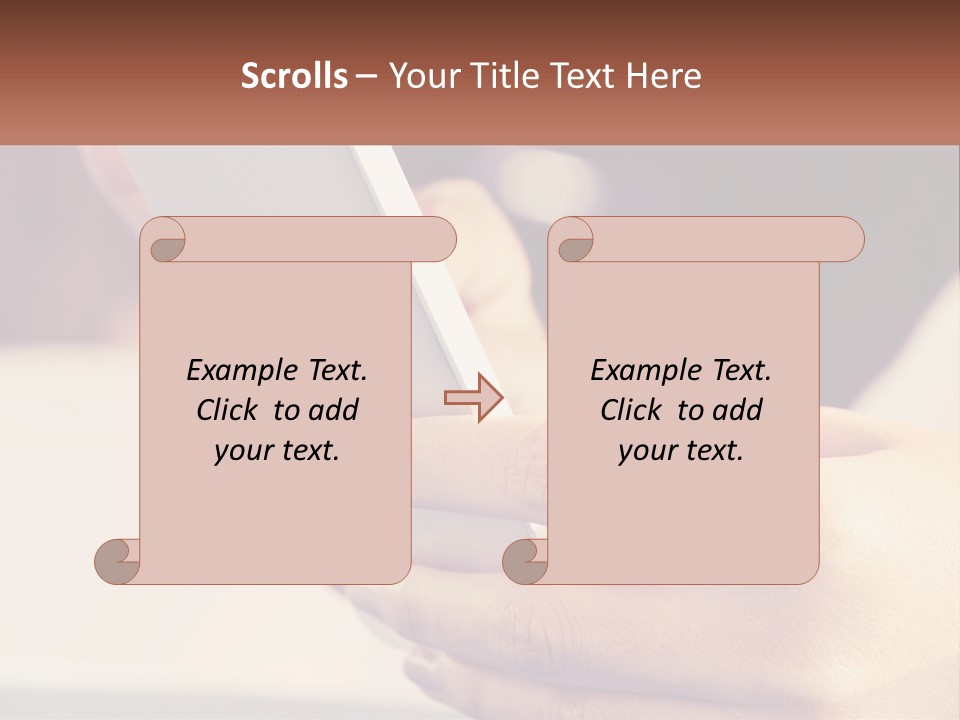 Smartphone In Hands PowerPoint Template