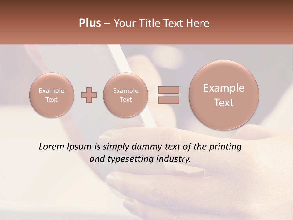 Smartphone In Hands PowerPoint Template