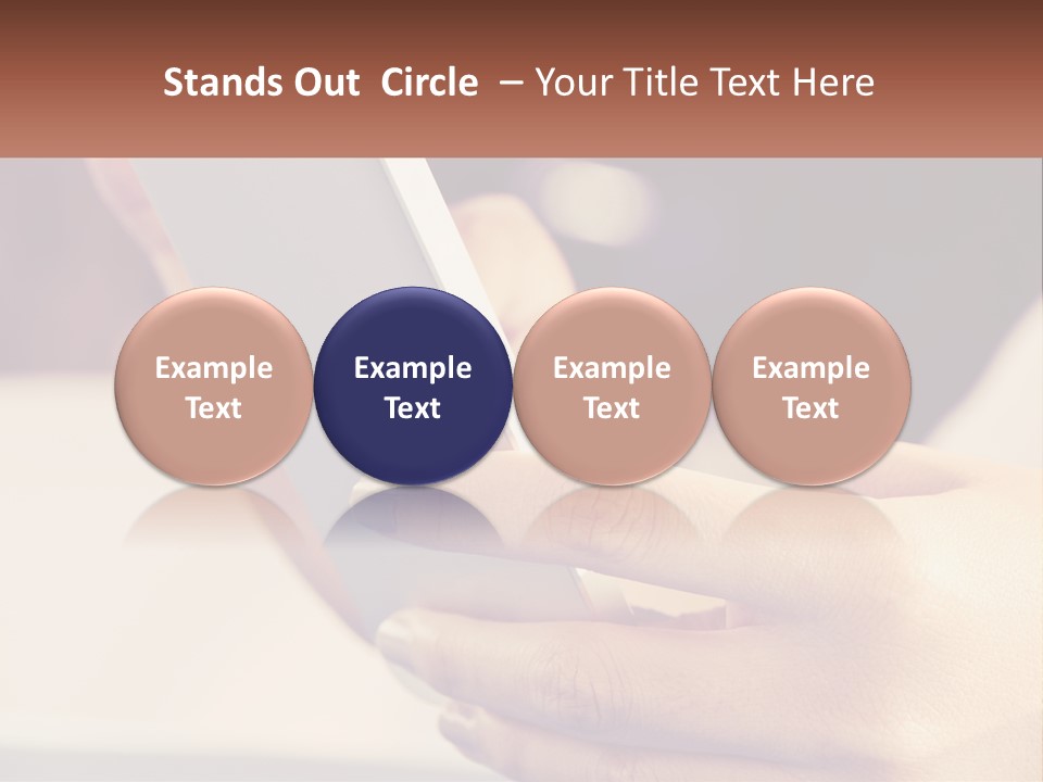 Smartphone In Hands PowerPoint Template