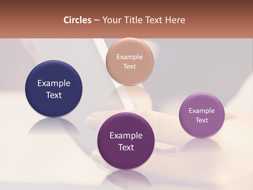 Smartphone In Hands PowerPoint Template