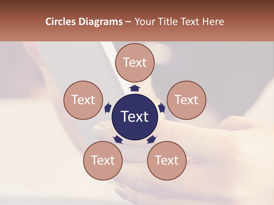 Smartphone In Hands PowerPoint Template