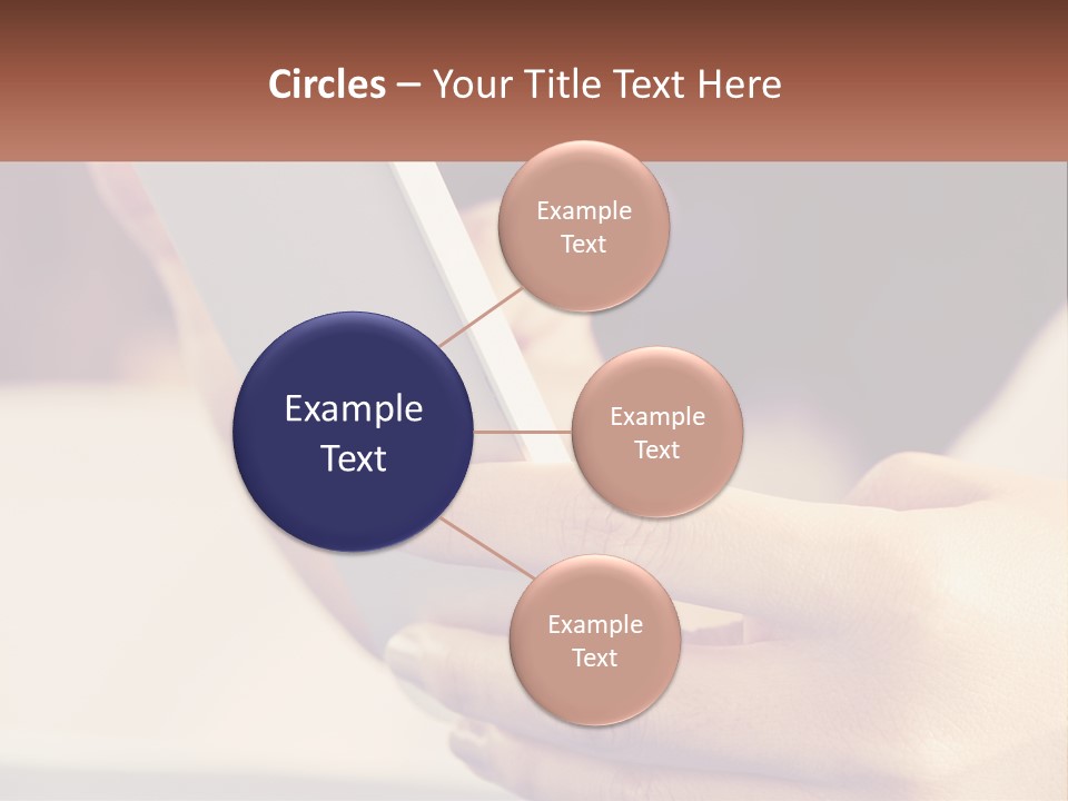 Smartphone In Hands PowerPoint Template