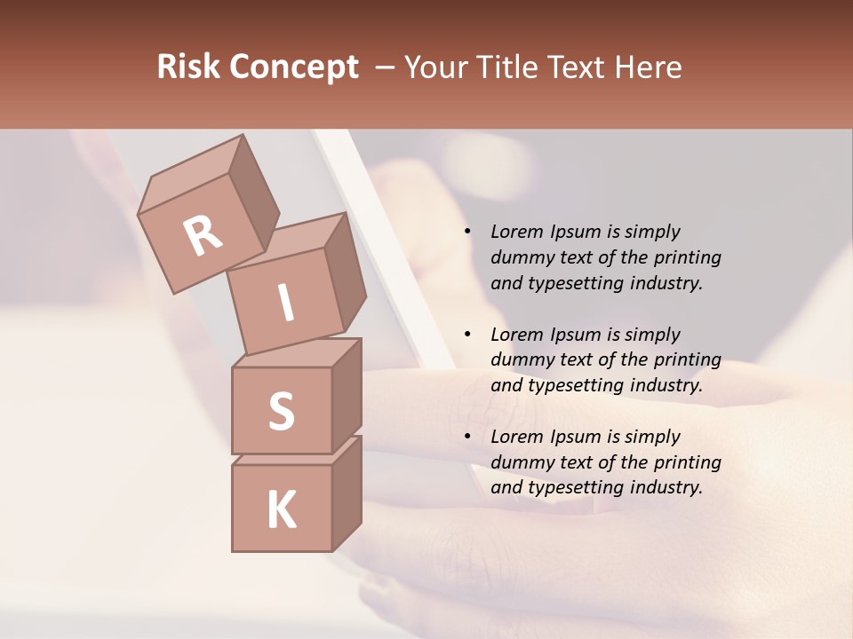 Smartphone In Hands PowerPoint Template