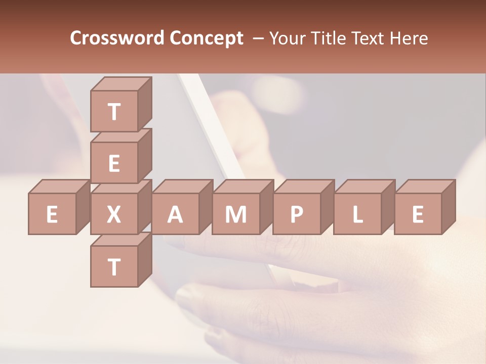 Smartphone In Hands PowerPoint Template