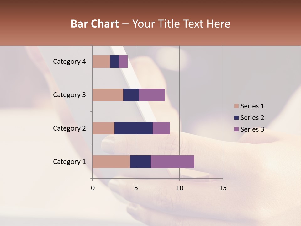 Smartphone In Hands PowerPoint Template