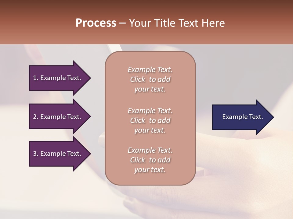 Smartphone In Hands PowerPoint Template