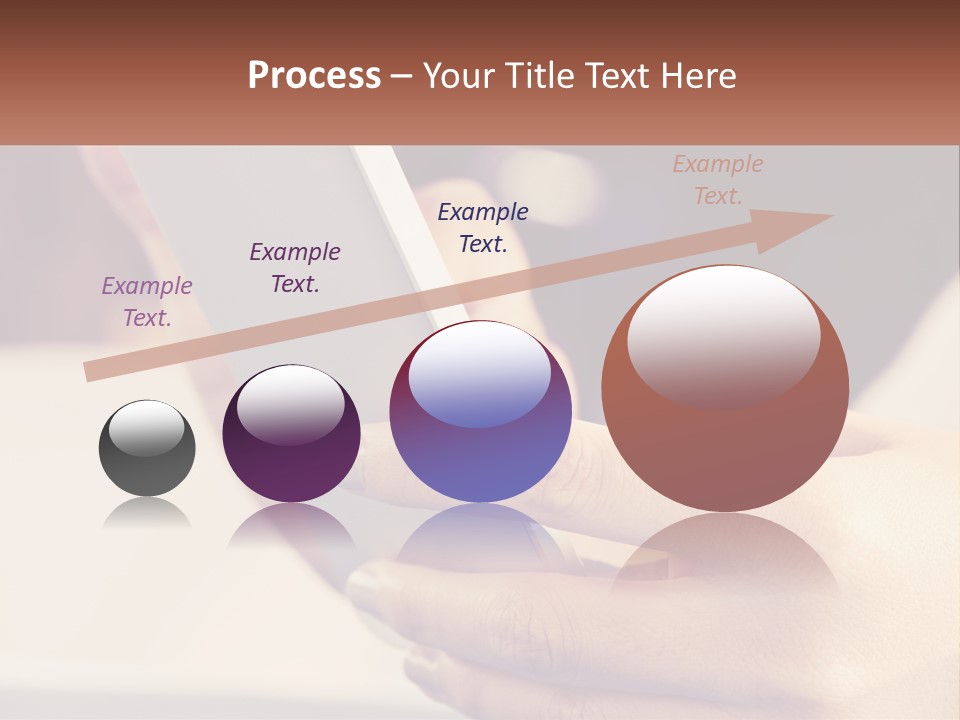 Smartphone In Hands PowerPoint Template