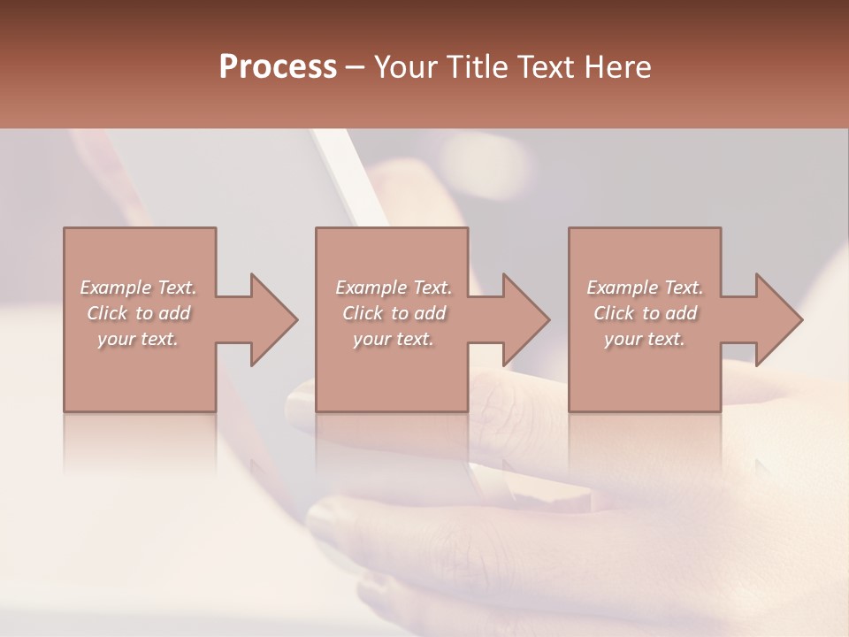 Smartphone In Hands PowerPoint Template