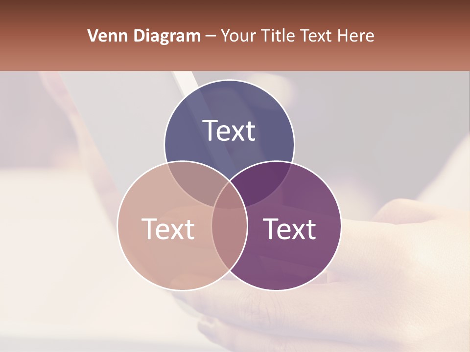 Smartphone In Hands PowerPoint Template