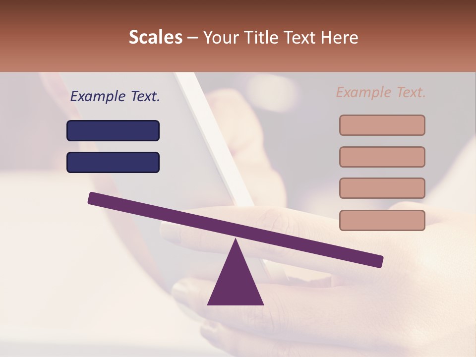 Smartphone In Hands PowerPoint Template