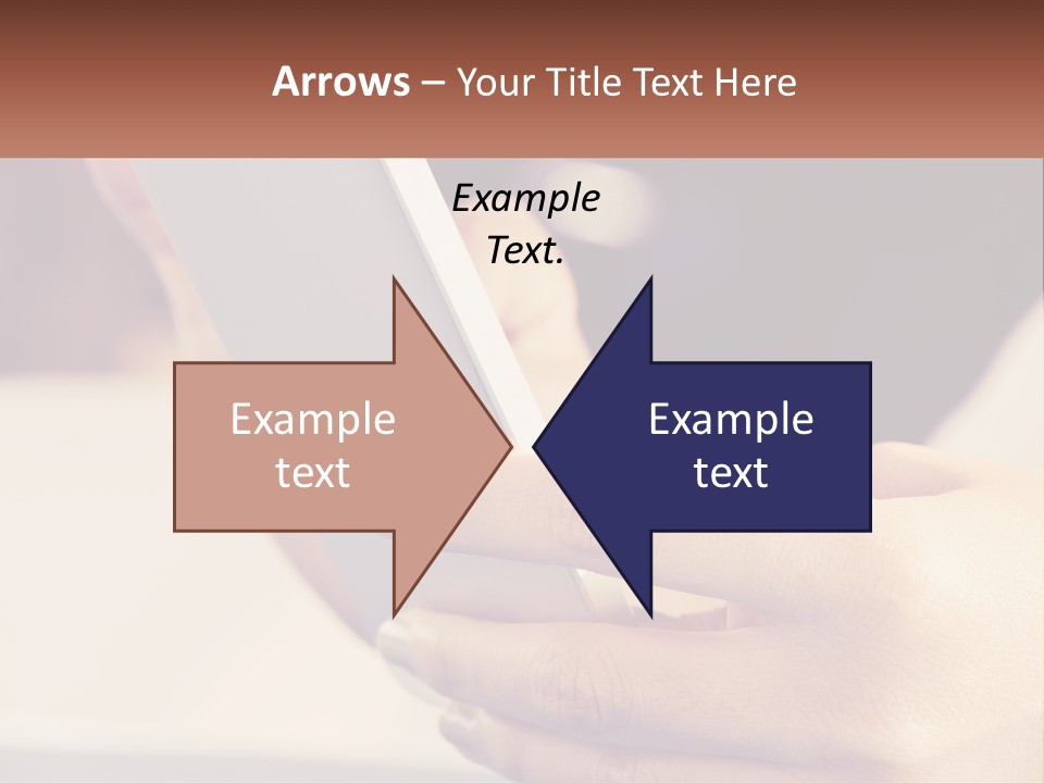 Smartphone In Hands PowerPoint Template