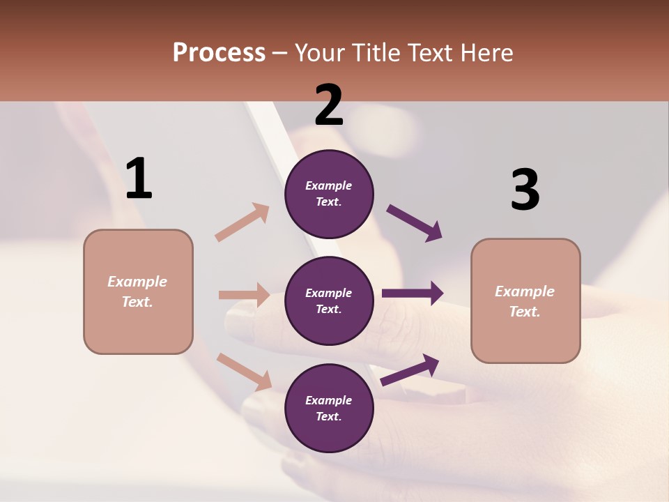Smartphone In Hands PowerPoint Template