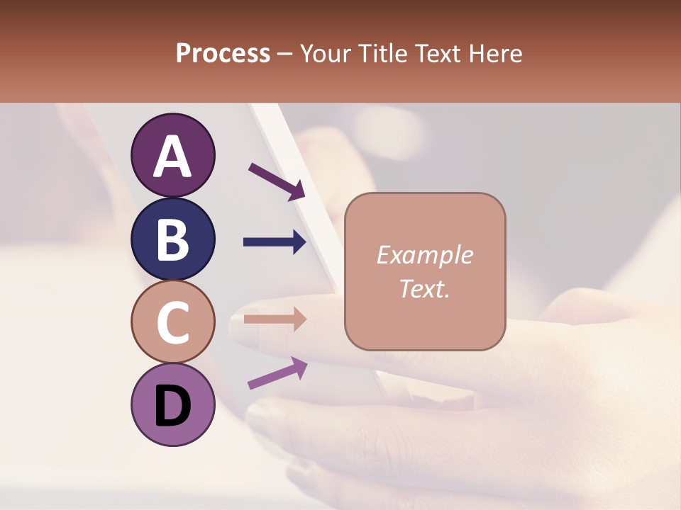 Smartphone In Hands PowerPoint Template