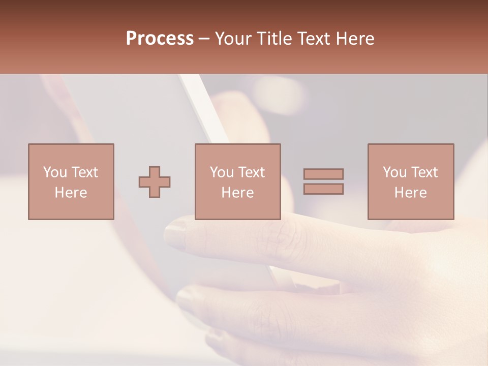 Smartphone In Hands PowerPoint Template