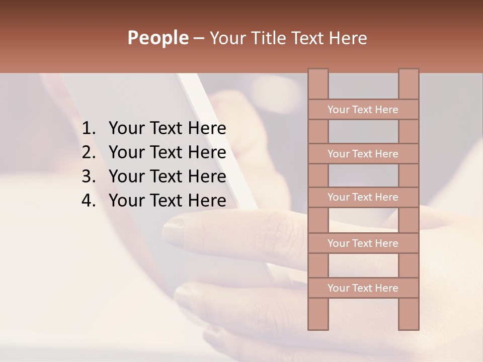 Smartphone In Hands PowerPoint Template