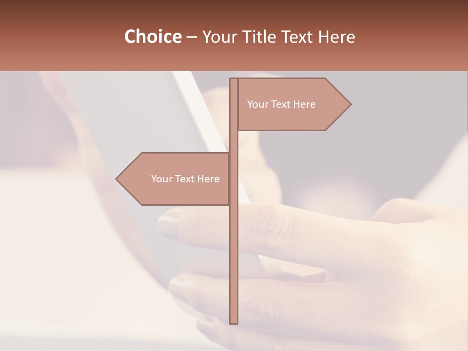 Smartphone In Hands PowerPoint Template